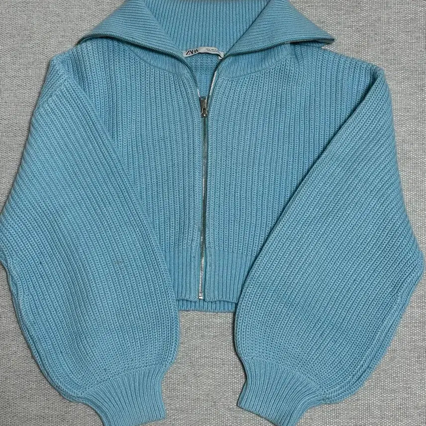 [BUNJANG] ZARA Blue Knit Zip-Up / 자라 ZARA 블루 니트