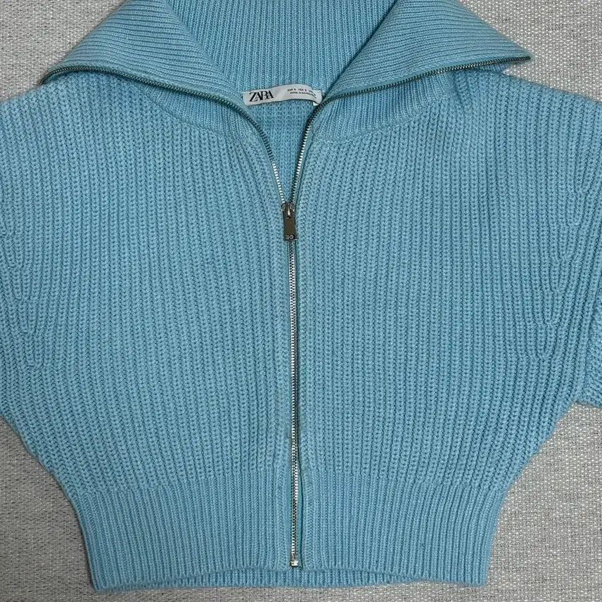[BUNJANG] ZARA Blue Knit Zip-Up / 자라 ZARA 블루 니트