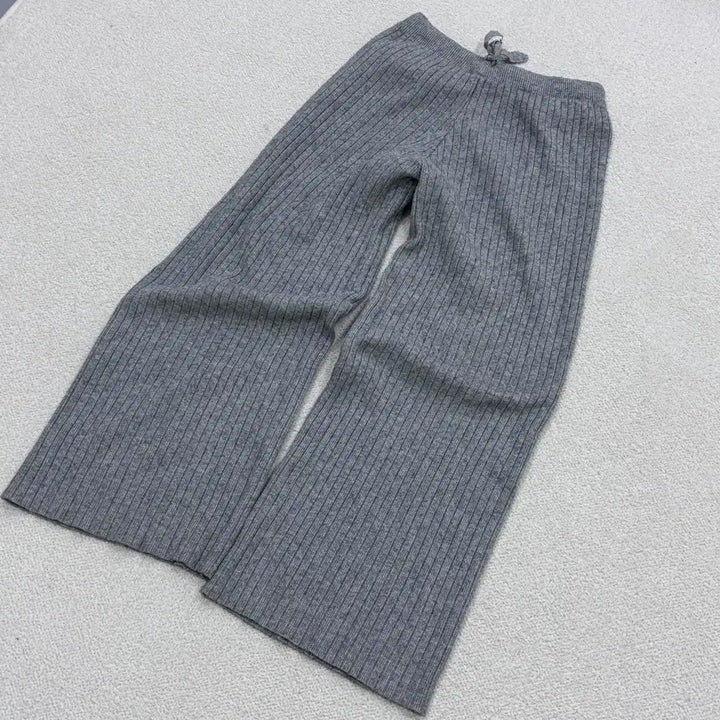 [BUNJANG] Vintage Wide Banding Knit Pants / 실측확인 빈티지 와이드 밴딩 니트 팬츠 0319E