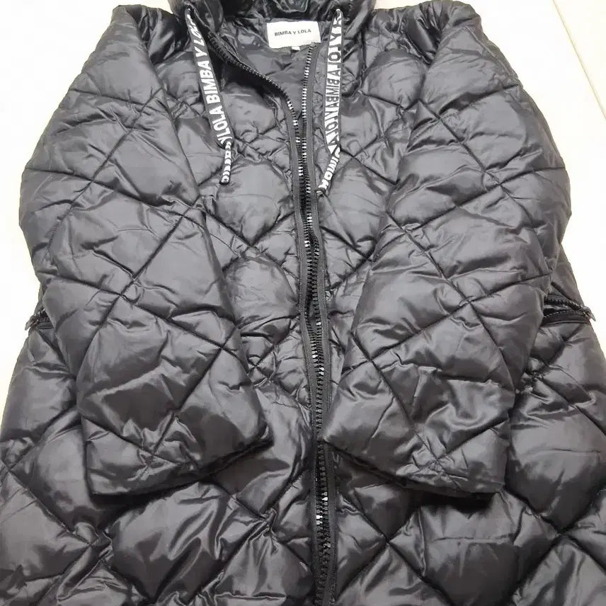 [BUNJANG] Bimba Y Lola Black Quilted Long Padded Coat / 빔바이롤라 블랙 퀼팅 롱 패딩 코트
