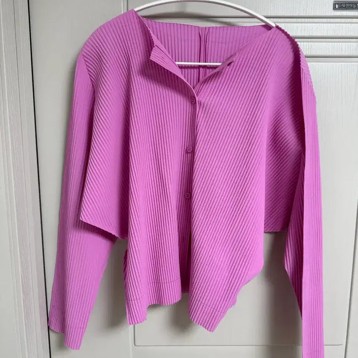 [BUNJANG] Issey Miyake Pleats Cardigan Pink F / 이세이미야케 플리츠 가디건 핑크 F