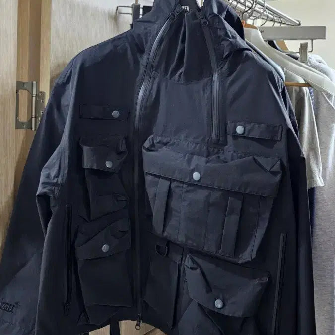 [BUNJANG] Henry Cotton X Spectator Fisherman Jacket Black / 헨리코튼 X 스펙테이터 피셔맨 블랙 48(100)