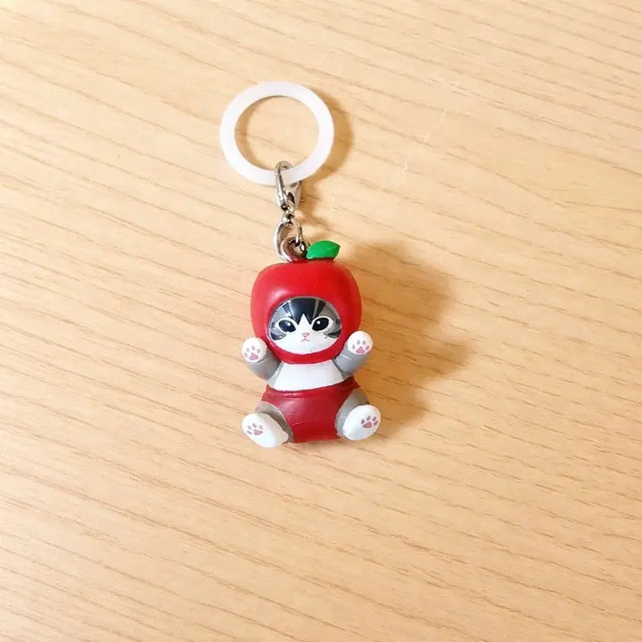 [BUNJANG] Bandai Mofusand Fruit Keyring Apple - Series 3 / 반다이 모프샌드 모후샌드 메지루시 액세서리 3탄 과일 키링 사과