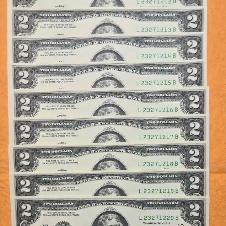 [BUNJANG] 10 Consecutive Serial Number $2 Bills (December 11-20) / 12월의 2달러 1211~1220 10장 일련번호 연속