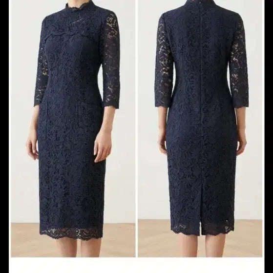 [BUNJANG] Aizdbaba Navy Lace Dress / 아이잗바바/ 큐트한 네이비 레이스 원피스 55