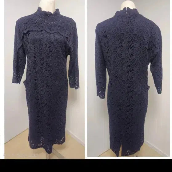 [BUNJANG] Aizdbaba Navy Lace Dress / 아이잗바바/ 큐트한 네이비 레이스 원피스 55