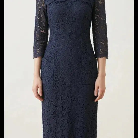 [BUNJANG] Aizdbaba Navy Lace Dress / 아이잗바바/ 큐트한 네이비 레이스 원피스 55