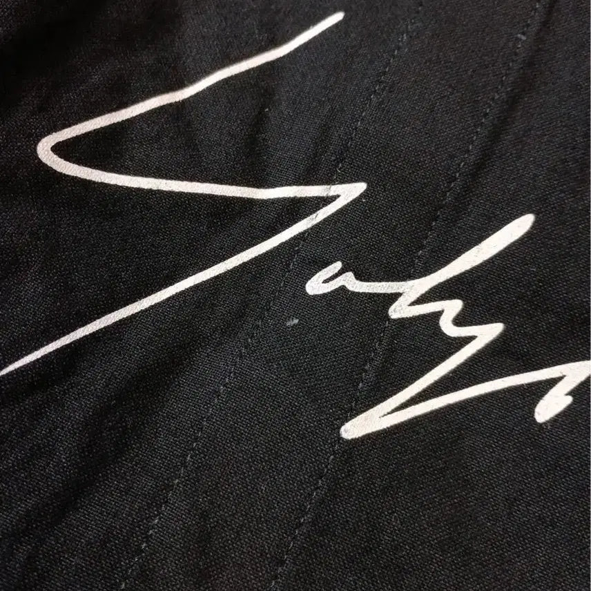 [BUNJANG] Yohji Yamamoto Lettering Canvas Tote Bag Black / 요지 야마모토 레터링 캔버스 토트백 블랙