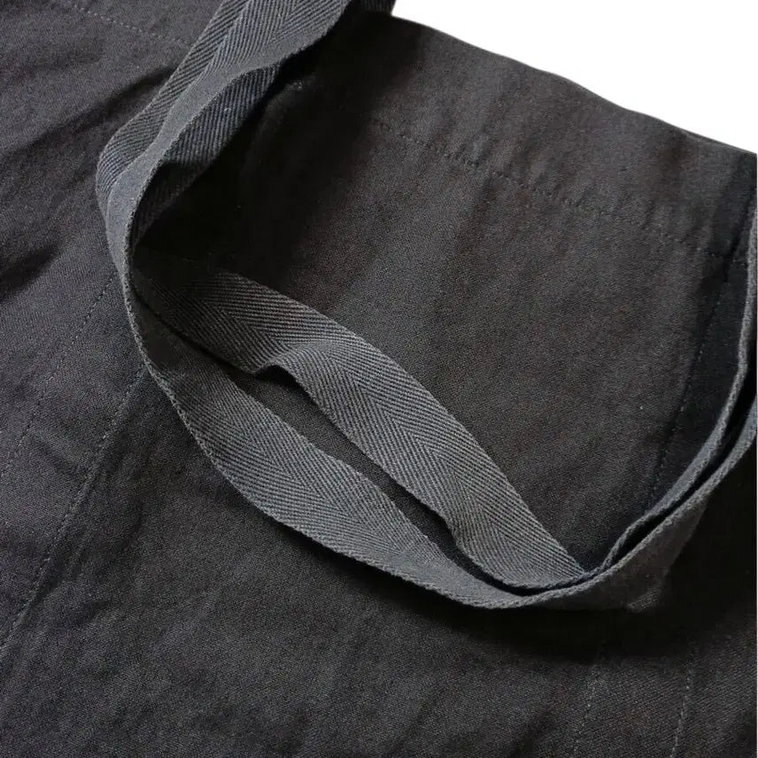 [BUNJANG] Yohji Yamamoto Lettering Canvas Tote Bag Black / 요지 야마모토 레터링 캔버스 토트백 블랙