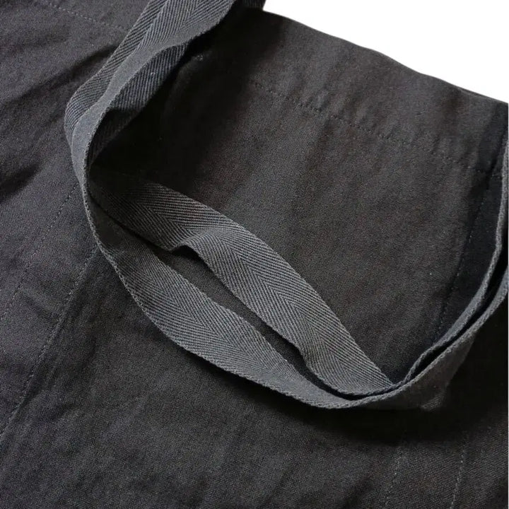 [BUNJANG] Yohji Yamamoto Lettering Canvas Tote Bag Black / 요지 야마모토 레터링 캔버스 토트백 블랙