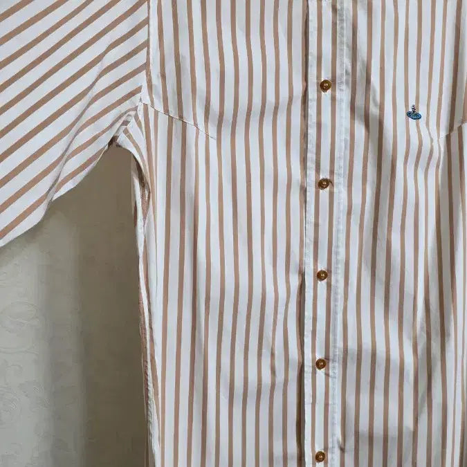 [BUNJANG] Vivienne Westwood 3-Button Striped Shirt / (4사이즈/M/95)새상품/비비안웨스트우드 국내매장판 3버튼 셔츠