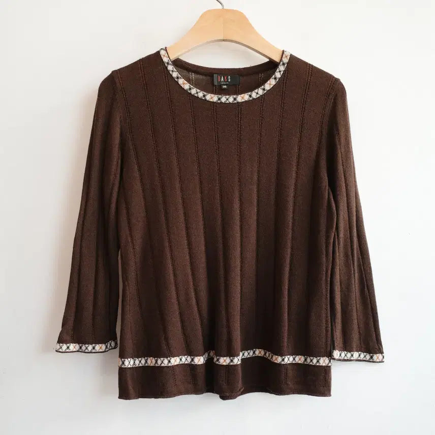 [SOLD OUT] DAKS LONDON 닥스 울 롱슬리브 니트 탑 (JAPAN MADE)