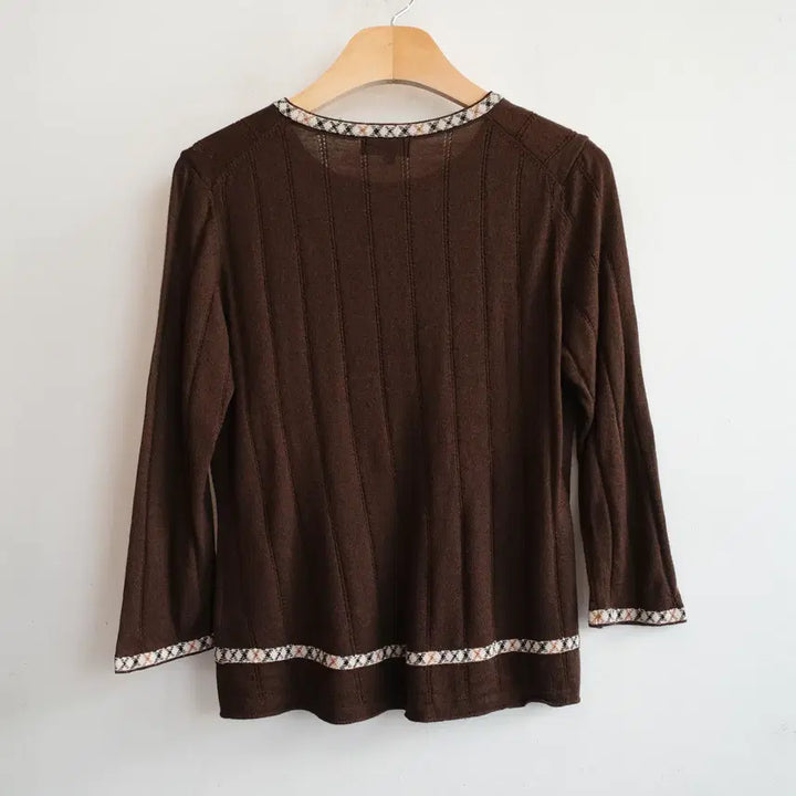 [SOLD OUT] DAKS LONDON 닥스 울 롱슬리브 니트 탑 (JAPAN MADE)