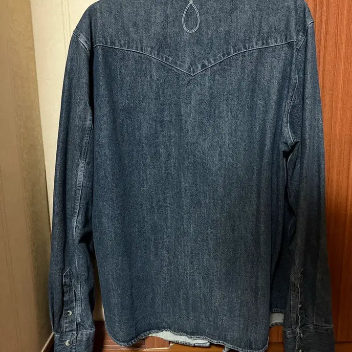[BUNJANG] Elwood Bad Guy Denim Western Shirt Dark Blue / [48] 엘무드 배드가이 데님 웨스턴 셔츠 다크블루