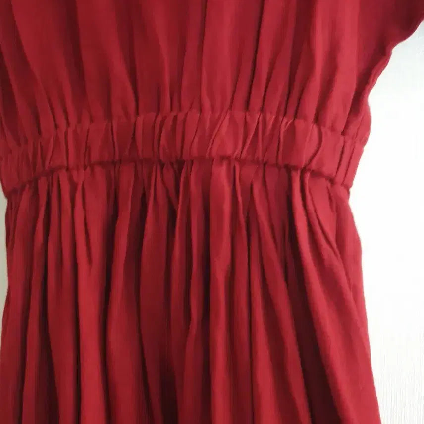[BUNJANG] London Lace Red Linen Dress / London Lace 레드 린넨 원피스