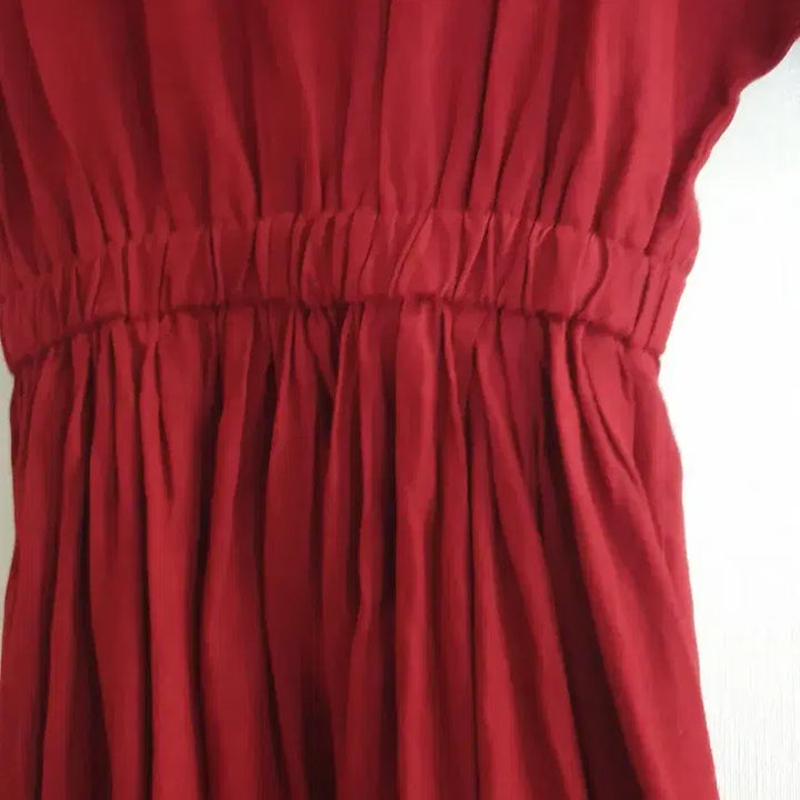 [BUNJANG] London Lace Red Linen Dress / London Lace 레드 린넨 원피스