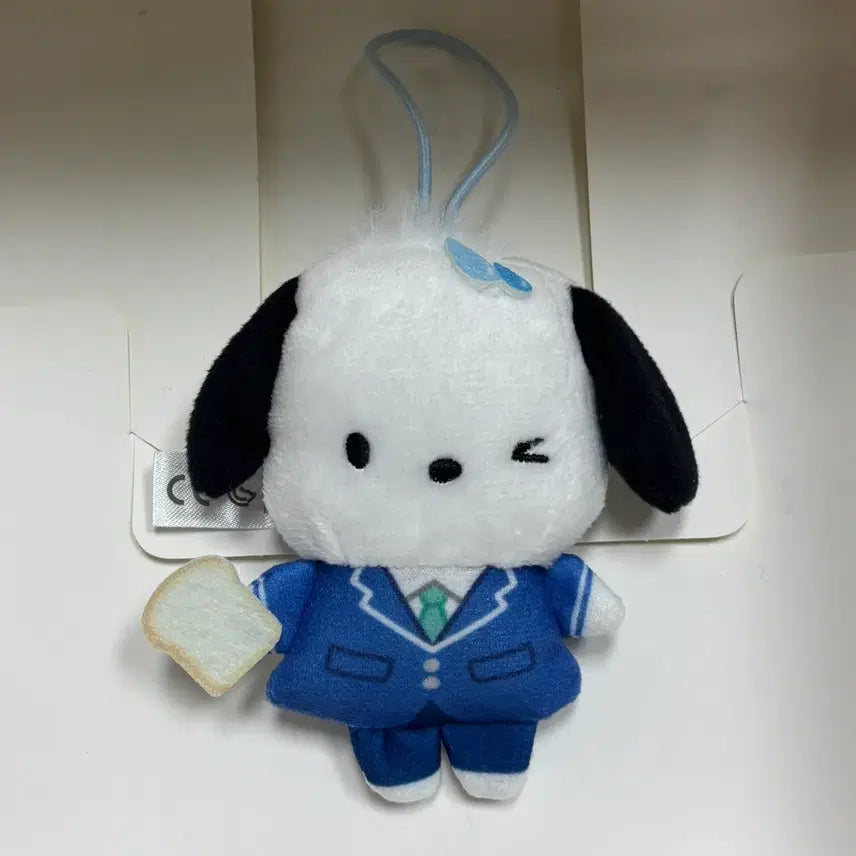 [SOLD OUT] 산리오 스쿨 컬렉션 포차코 교복 식빵 인형 키링