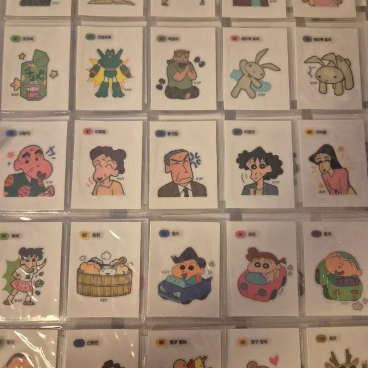 [BUNJANG] Crayon Shin-chan Ttibuseal Sticker Bundle Set / 짱구 김 띠부씰 150장 개봉 전종 일괄판매