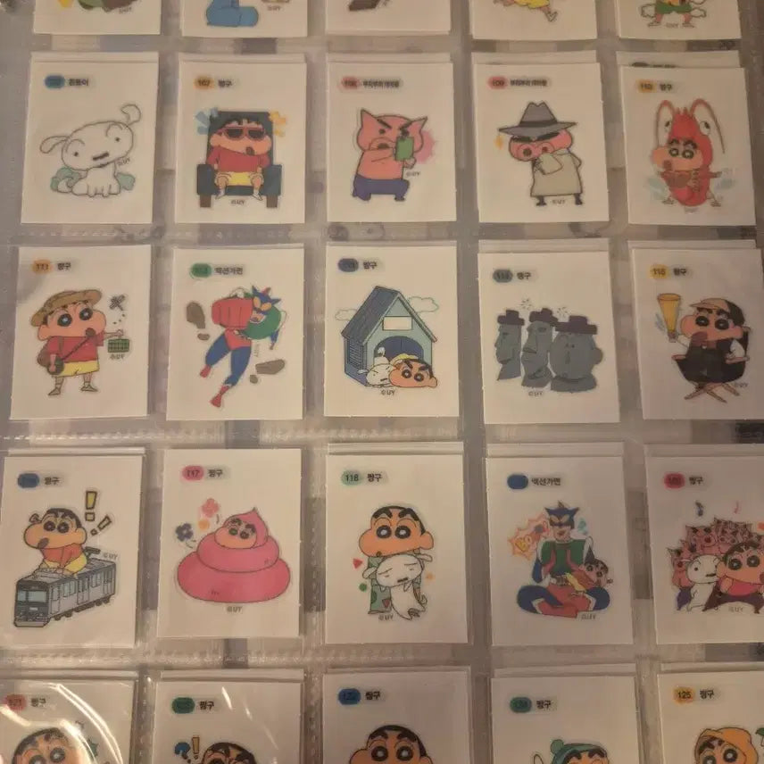 [BUNJANG] Crayon Shin-chan Ttibuseal Sticker Bundle Set / 짱구 김 띠부씰 150장 개봉 전종 일괄판매