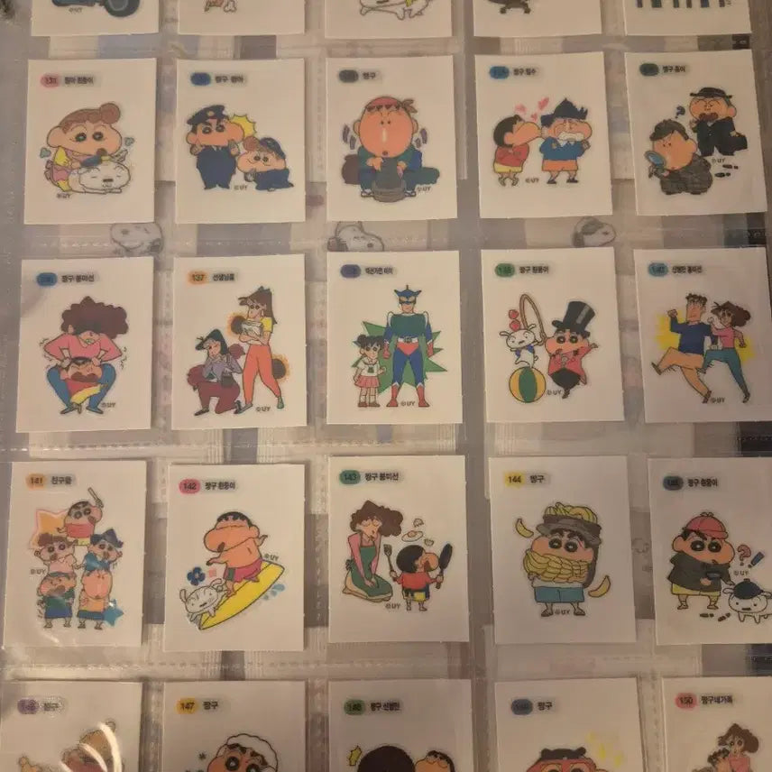 [BUNJANG] Crayon Shin-chan Ttibuseal Sticker Bundle Set / 짱구 김 띠부씰 150장 개봉 전종 일괄판매