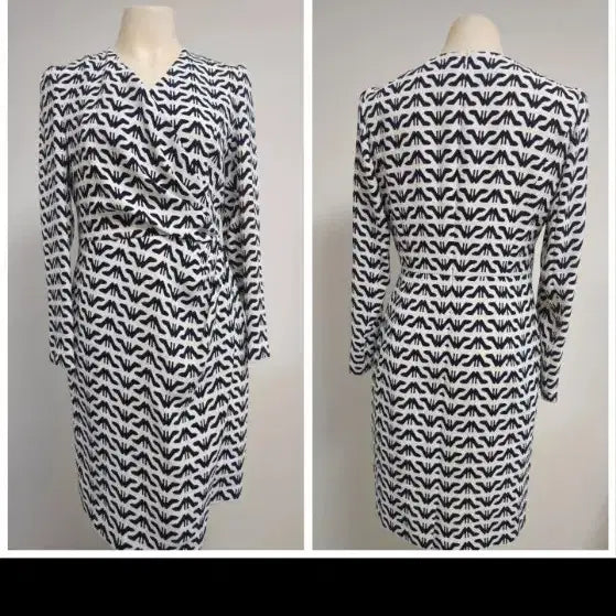 [BUNJANG] MOJO.S.FINE Pattern Wrap Style Dress Size 66 / 모조에스핀 / 패턴 랩 스타일 원피스 66