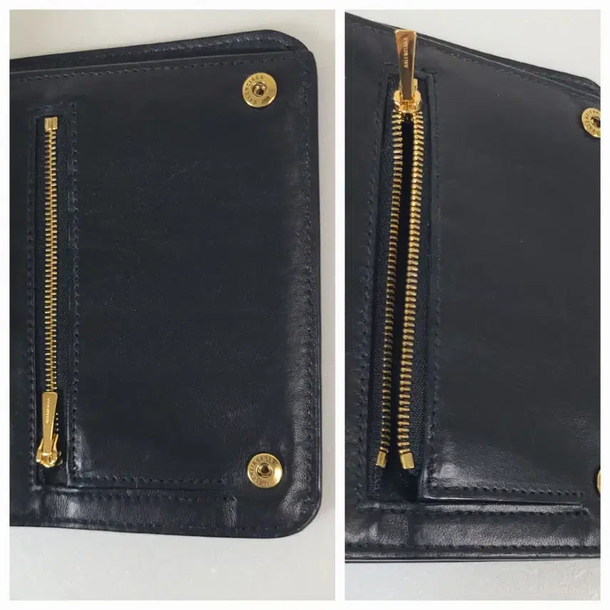 [SOLD OUT] 발렌시아가 BB로고 레더 미듐 블랙 여성 반지갑