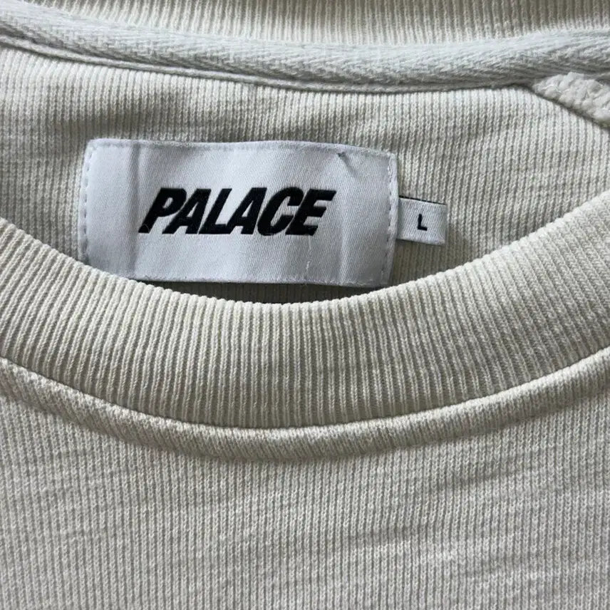 [BUNJANG] Palace Tri-Ferg Slub Crewneck T-shirt / [L]팔라스 트라이퍼그 슬럽 크루넥 화이트
