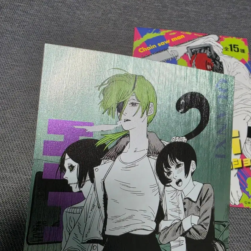[BUNJANG] Chainsaw Man Quanxi Metal Postcard / 체인소맨 키라키라 메탈엽서 - 콴시