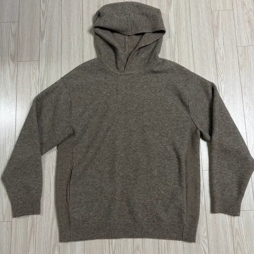 [BUNJANG] Time Homme Wool Blend Knit Hoodie Top / 단면측정ㅇ)백화점 구매 정품 타임옴므 울 블렌드 니트 후드 탑 95