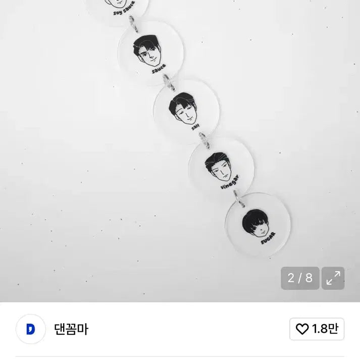 [BUNJANG] DanKkomMa Watashiwa Sugar-san Keyring / 댄꼼마 와타시와 설탕상 키링