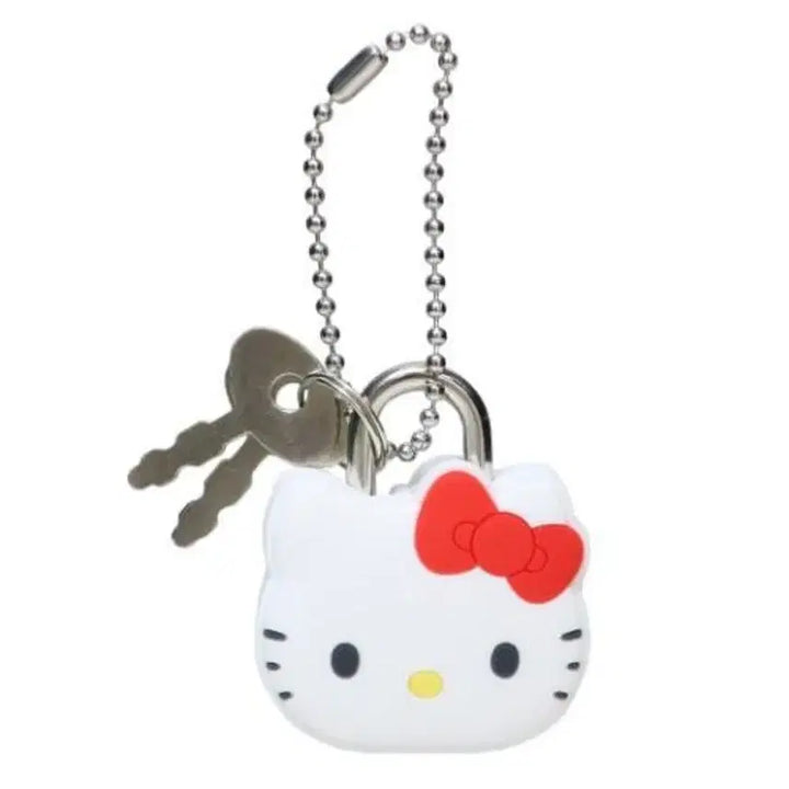 [BUNJANG] Sanrio Hello Kitty Face Lock Keychain / 산리오 정품 헬로키티 얼굴모양 자물쇠 키링 (실제 자물쇠)