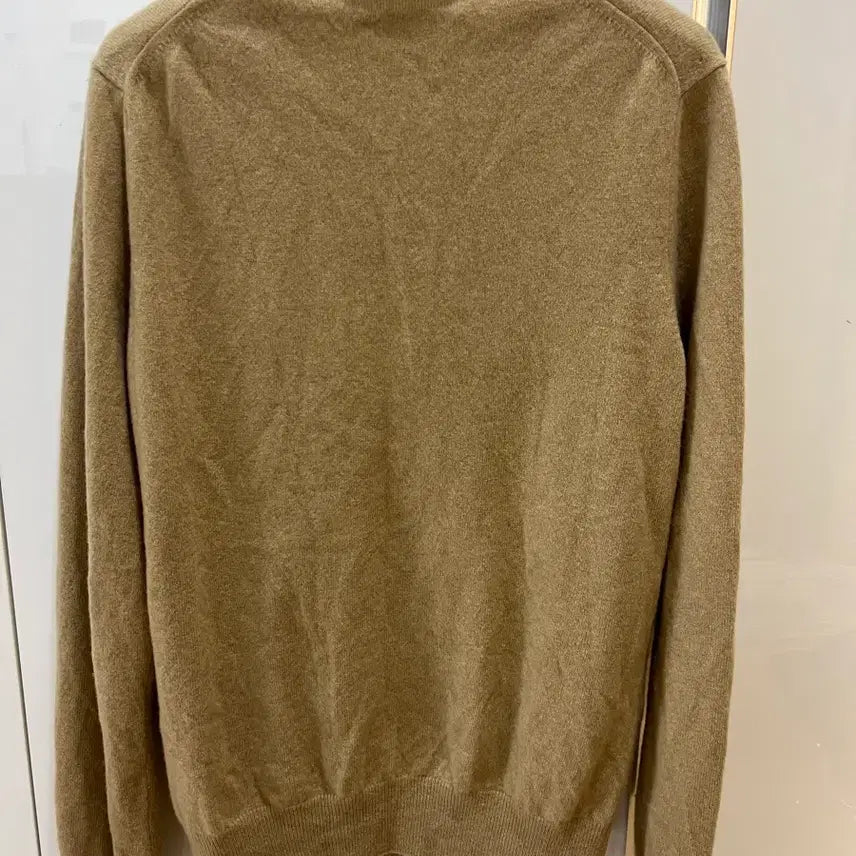 [BUNJANG] Comme des Garcons Beige White Emblem Cardigan / 꼼데가르송 베이지 화이트와펜가디건 L