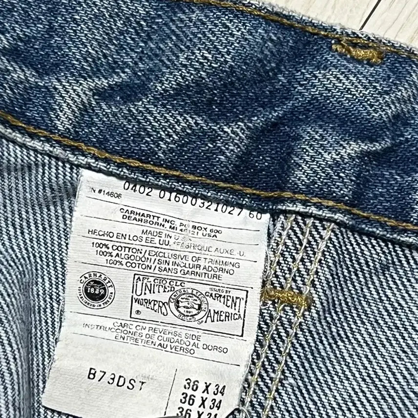 [BUNJANG] Carhartt Double Knee Denim Work Pants / 00s 빈티지 칼하트 더블니 데님 워크팬츠 B73DST 36사이즈