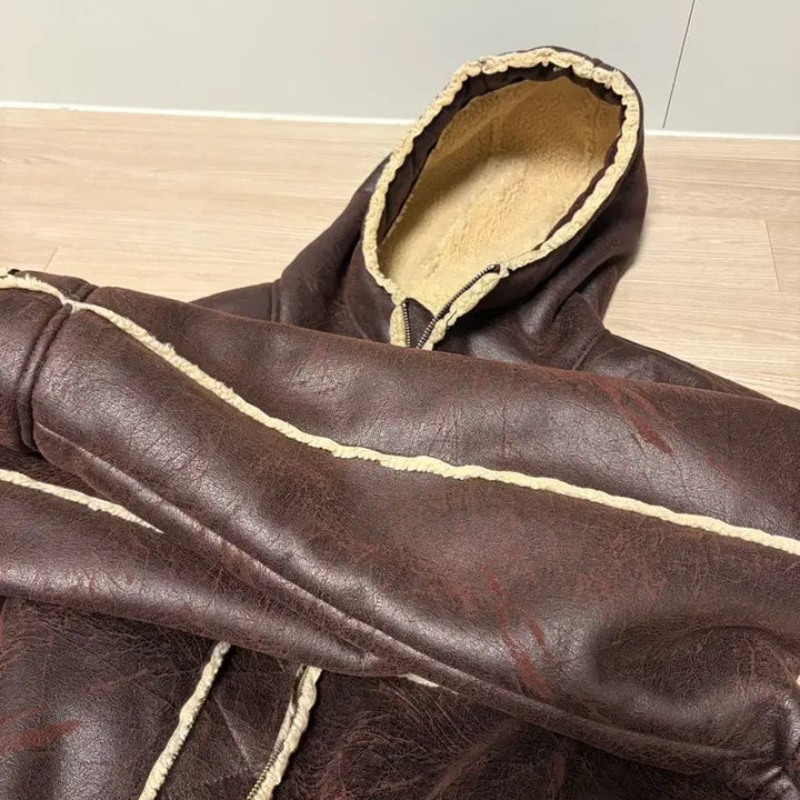 [BUNJANG] Supreme Fox Shearling Mouton Hooded Jacket / 슈프림 폭스 시어링 무스탕 후드자켓
