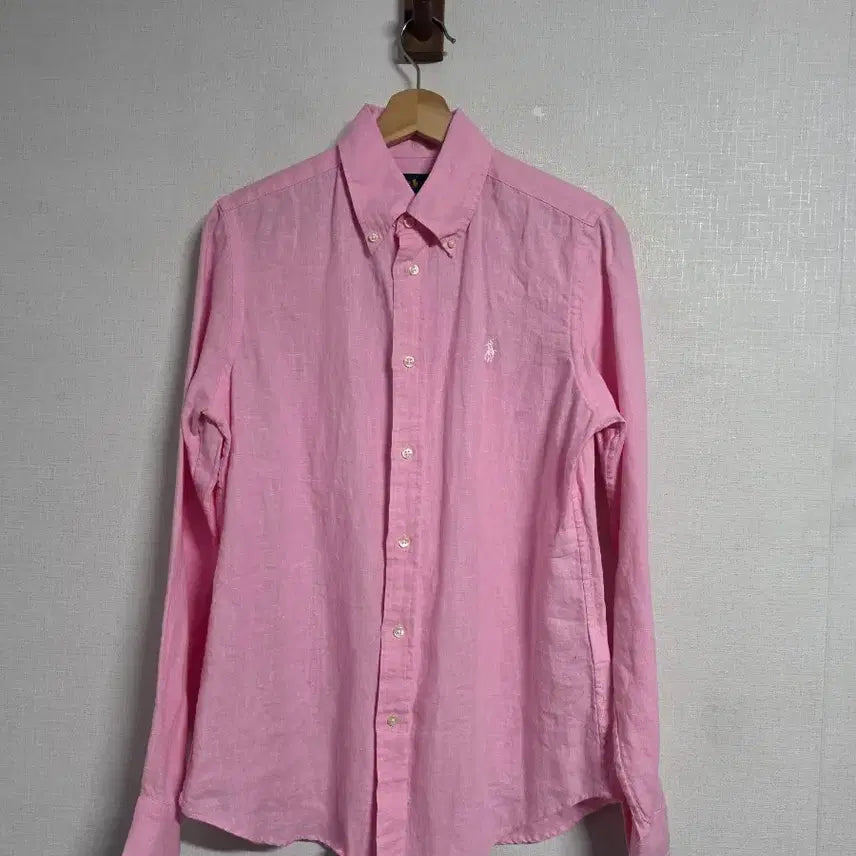 [BUNJANG] Polo Ralph Lauren Pink Linen Shirt M / 폴로 랄프로렌 핑크 린넨 셔츠 M