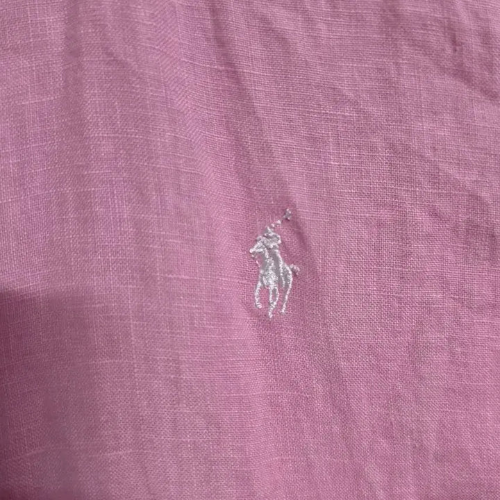 [BUNJANG] Polo Ralph Lauren Pink Linen Shirt M / 폴로 랄프로렌 핑크 린넨 셔츠 M