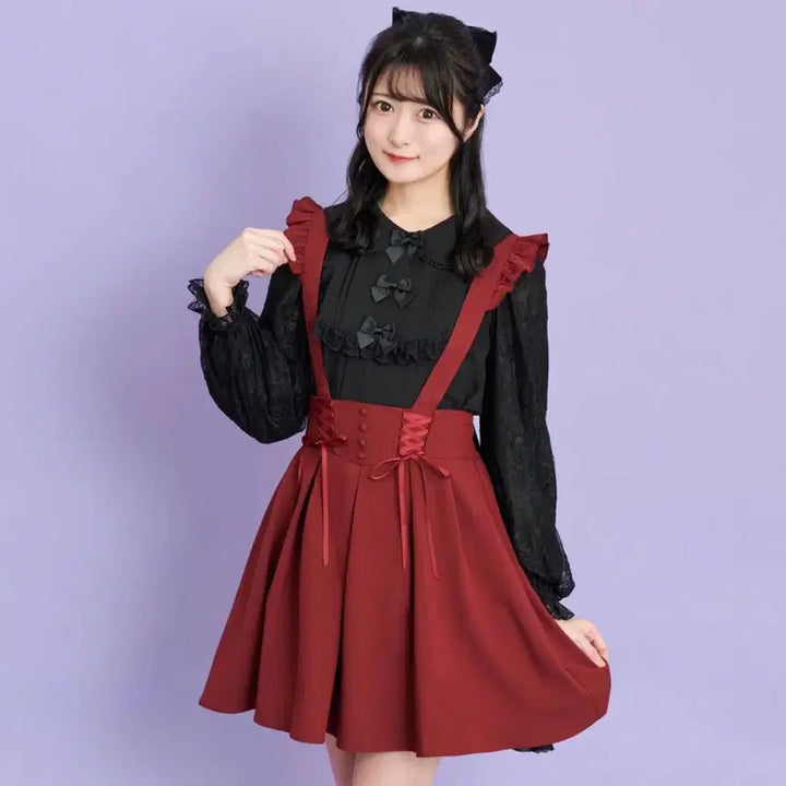 [BUNJANG] Secret Honey Suspender Skirt / 시크릿허니 서스펜더 스커트