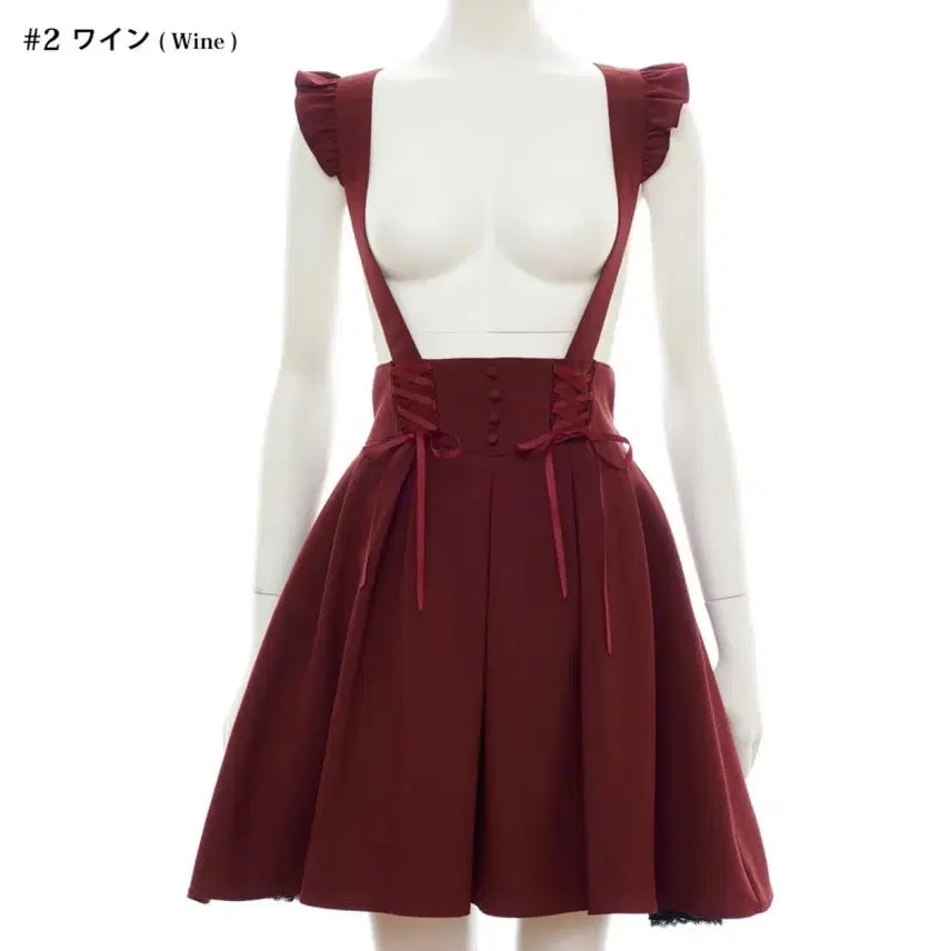 [BUNJANG] Secret Honey Suspender Skirt / 시크릿허니 서스펜더 스커트