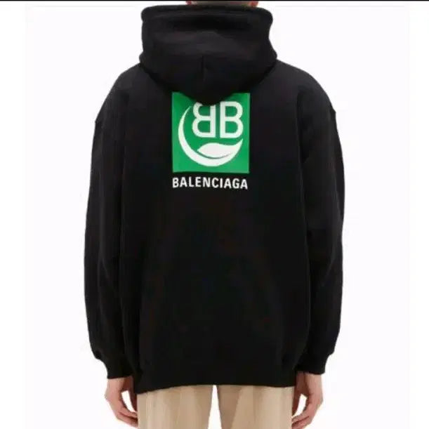 [BUNJANG] Balenciaga BB Logo Black Hoodie / 발렌시아가 BB로고 블랙 후드티!최상품!