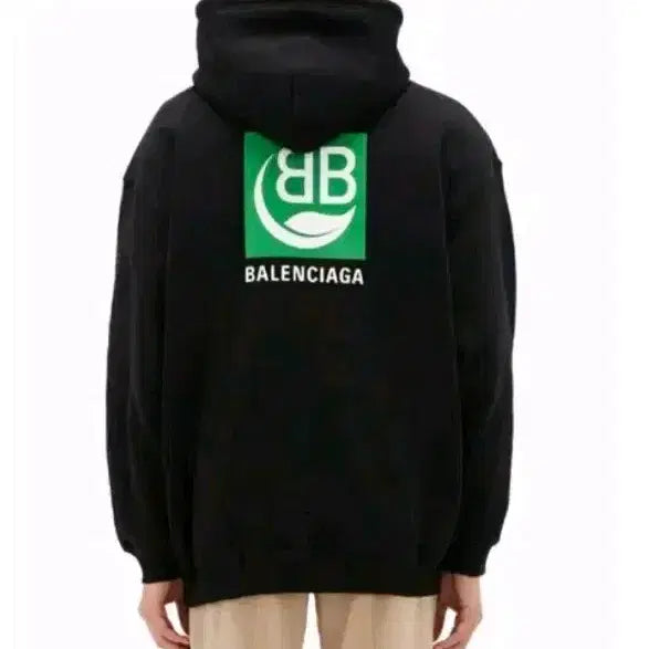 [BUNJANG] Balenciaga BB Logo Black Hoodie / 발렌시아가 BB로고 블랙 후드티!최상품!