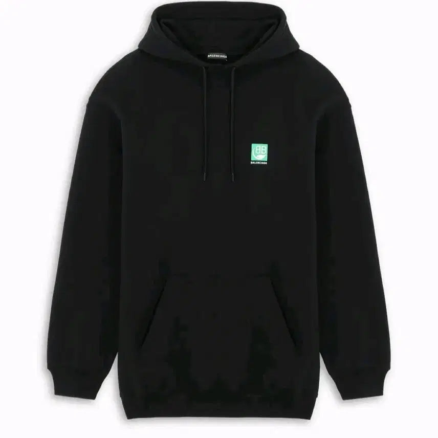 [BUNJANG] Balenciaga BB Logo Black Hoodie / 발렌시아가 BB로고 블랙 후드티!최상품!