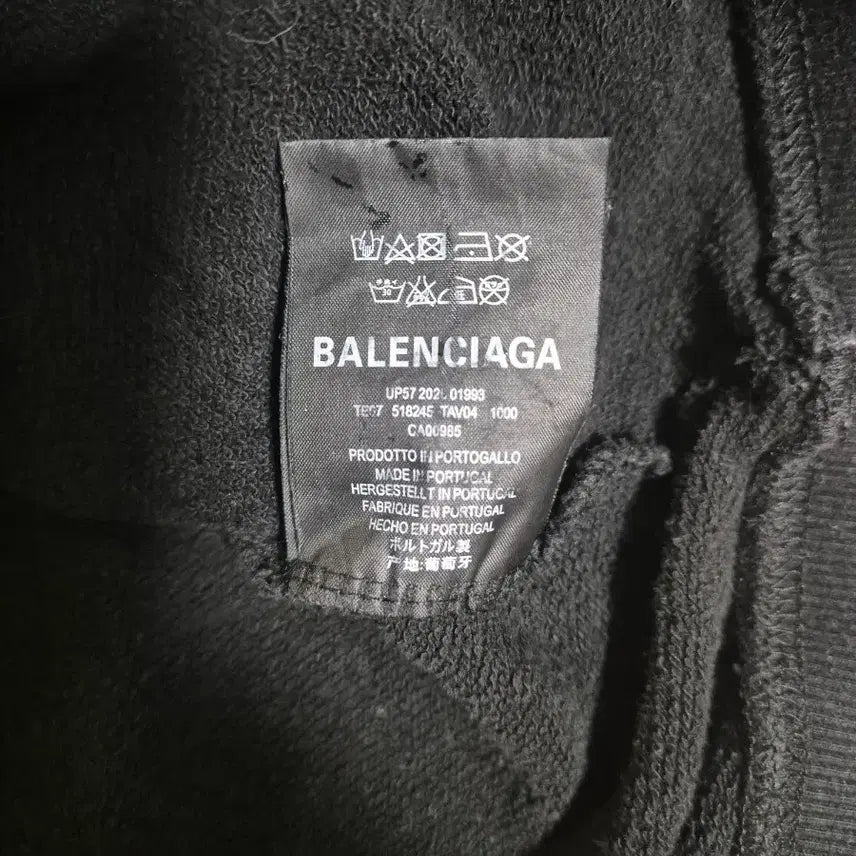[BUNJANG] Balenciaga BB Logo Black Hoodie / 발렌시아가 BB로고 블랙 후드티!최상품!