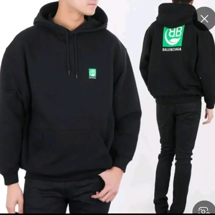 [BUNJANG] Balenciaga BB Logo Black Hoodie / 발렌시아가 BB로고 블랙 후드티!최상품!