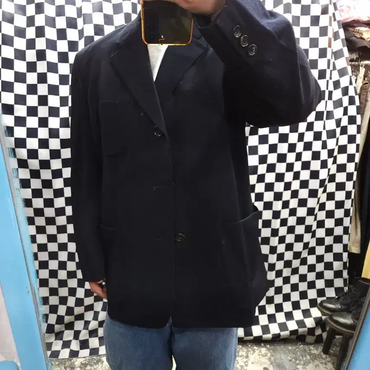 [BUNJANG] Comme des Garcons Homme 90s Navy Blazer / 꼼데가르송 옴므 90s 네이비 블레이저