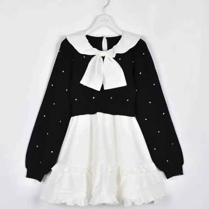 [SOLD OUT] 에블린 evelyn 카라 리본 미니원피스 스나계 걸리 양산형 지뢰계