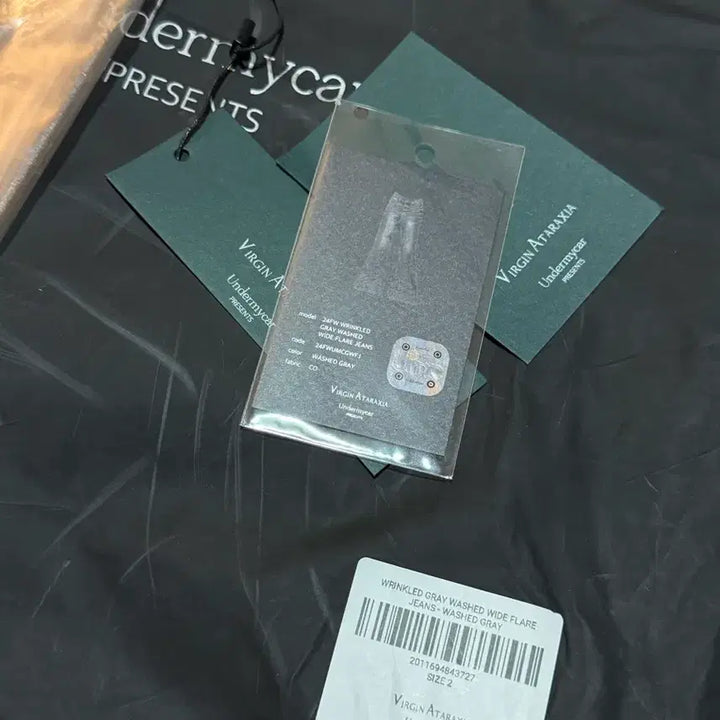 [BUNJANG] Under My Car Pleated Jeans Gray / [2] 언더마이카 플레어진 워싱 그레이