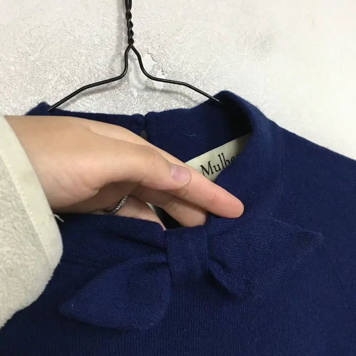 [BUNJANG] Mulberry Cashmere Ribbon Knit Top / mulberry 멀버리 정품 캐시미어 리본 니트 xs
