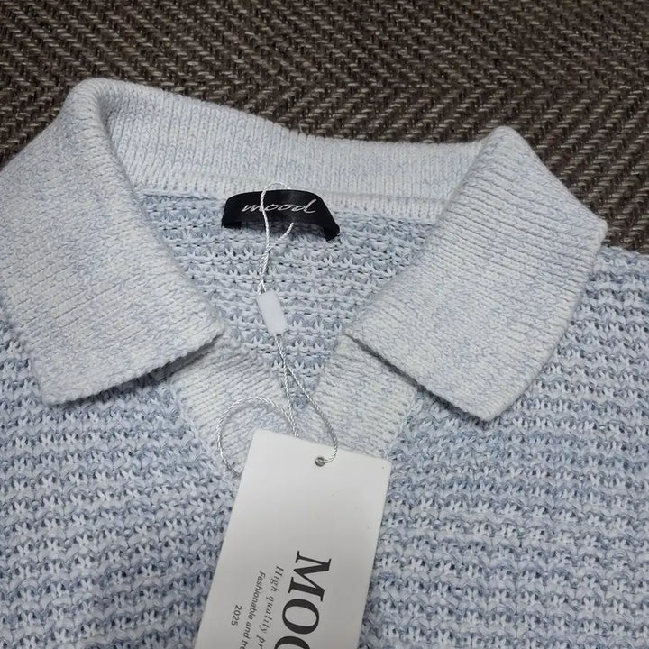 [BUNJANG] Pastel Blue Henley Knit Long Sleeve Shirt / L)파스텔 블루 헨리넥 긴팔 니트 연파랑 스카이블루