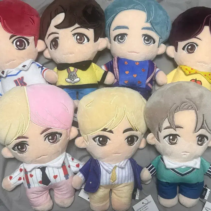 [BUNJANG] BTS (RM, Jin, Suga, J-Hope, Jimin, V, Jungkook) Character Flat Cushion Bundle Set / [풀세트/택포함]방탄소년단(BTS) 캐릭터 플랫쿠션 7종 일괄판매