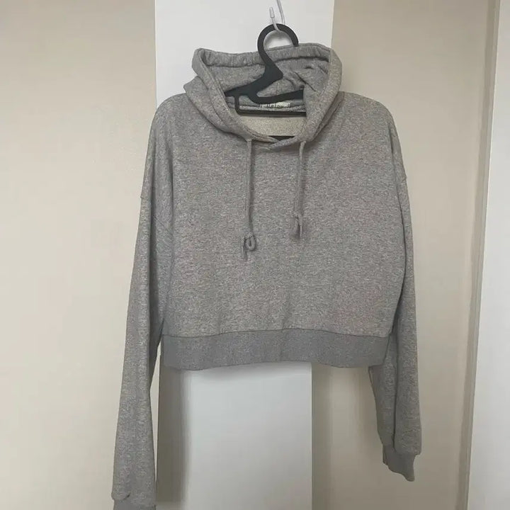 [BUNJANG] Avely Crop Hoodie Gray / 에이블리 크롭 후드티 회색